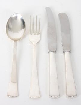 BESTICKSERVISDELAR, 22 st, silver.