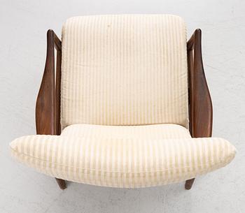 Fåtölj med fotpall, 1900-talets andra hälft, Danmark.