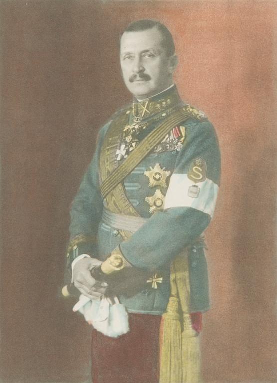 Mannerheim, print in frame, coloured.