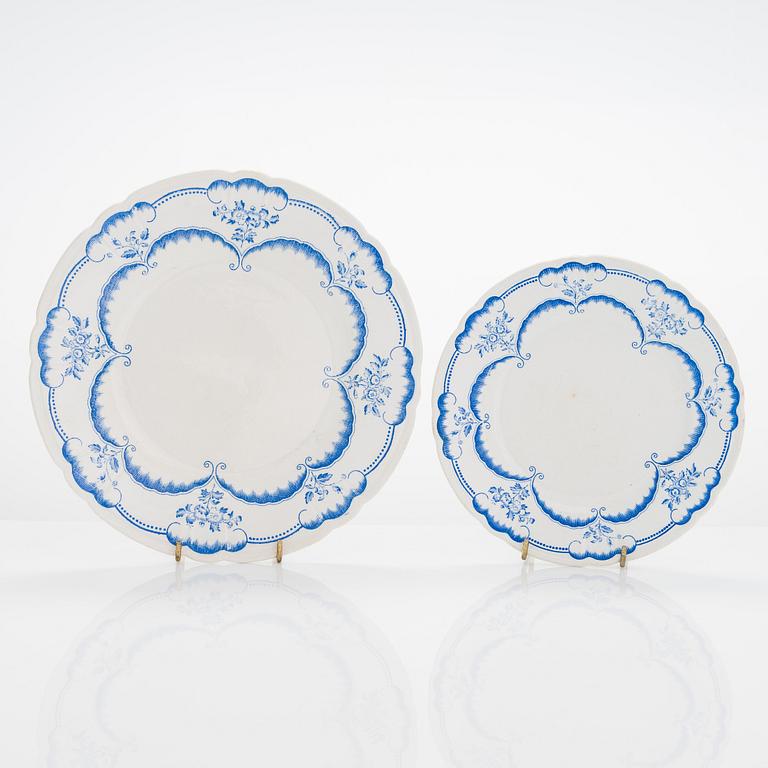 A 73 piece 'Rococo' dinner set for Gustavsberg late 19th century.