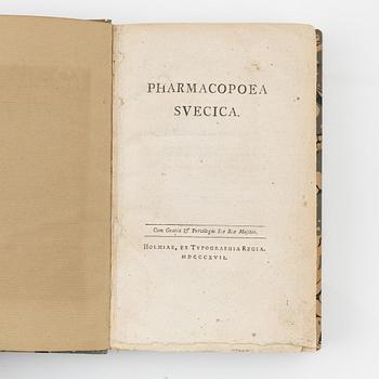 Four Swedish pharmacopoeiae of the 19th century.
