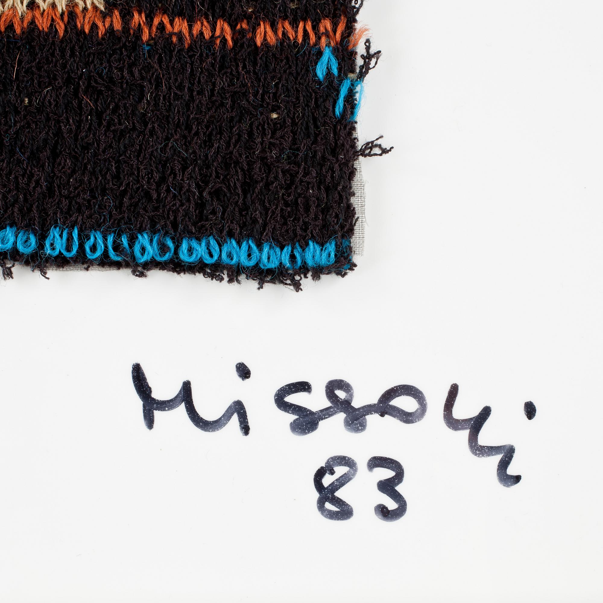 MISSONI OTTAVIO, Multipel, textil på plexiglas, sign, numr 16/25, dat -83.