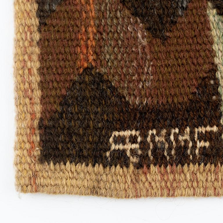 Märta Måås-Fjetterström, vävnad, "Täppan", gobelängteknik, ca 36 x 35 cm, signerad AB MMF.