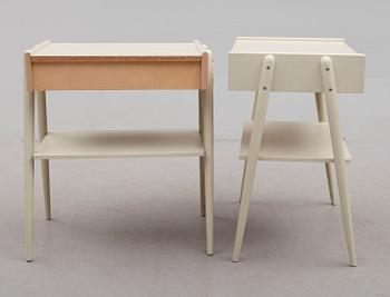 SÄNGBORD, 1 par, Carlströms & Co., 1900-talets andra hälft.