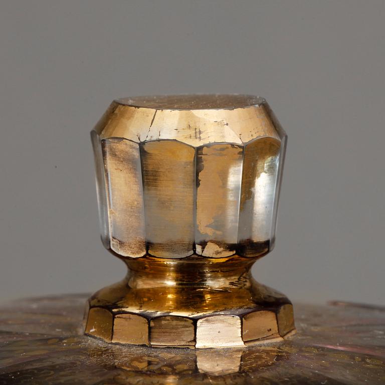 SKÅL MED LOCK, Kristall, Böhmen, omkr sekelskiftet 1900.