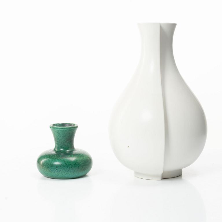 Wilhelm Kåge, 2 stoneware vases, Gustavsberg.