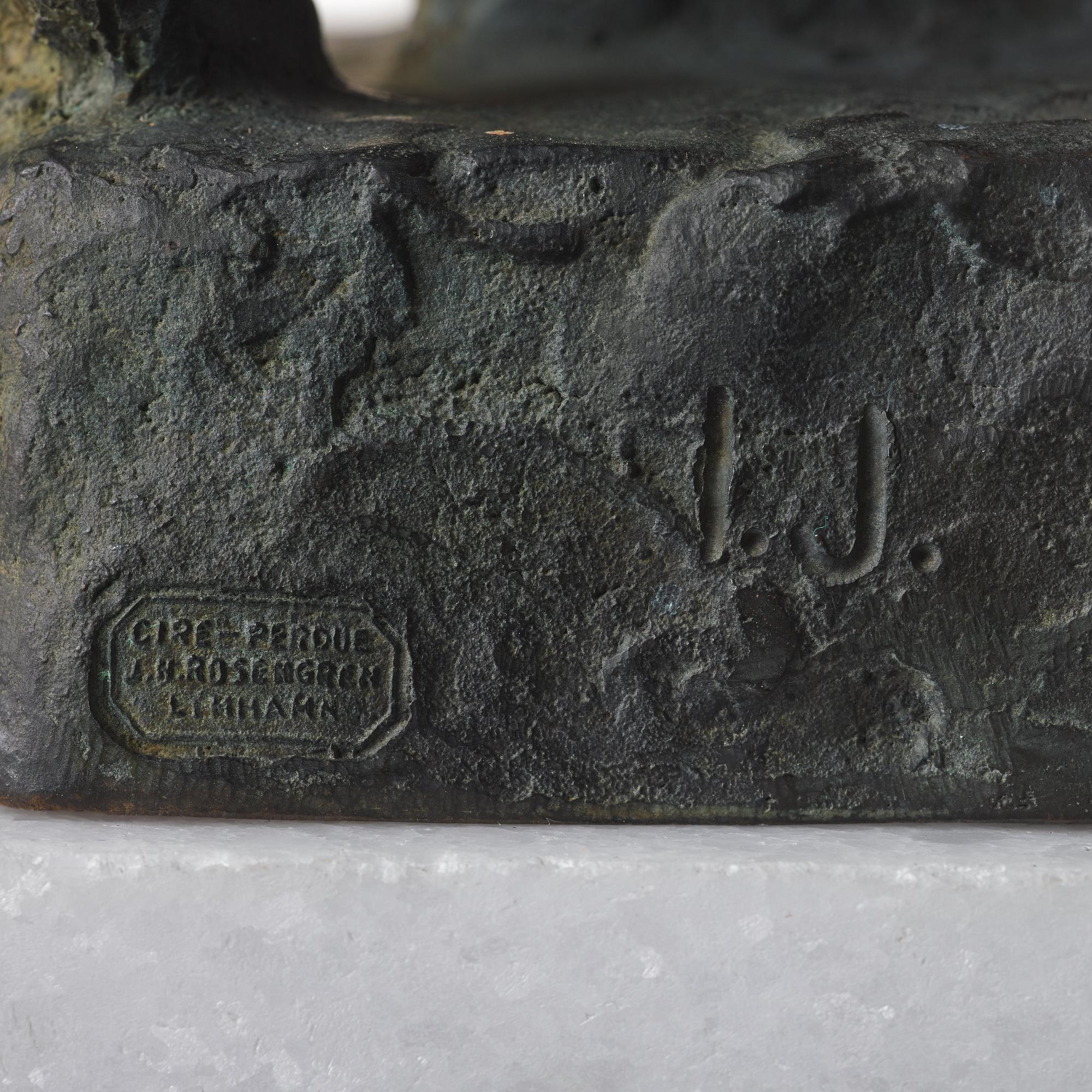 IVAR JOHNSSON, Skulptur, brons, sign. , gjutarstämplar. Höjd 33,5 cm.