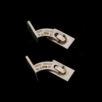 MANSCHETTKNAPPAR, sterlingsilver, Wiwen Nilsson, Lund, 1961. Vikt ca 14,5 g.