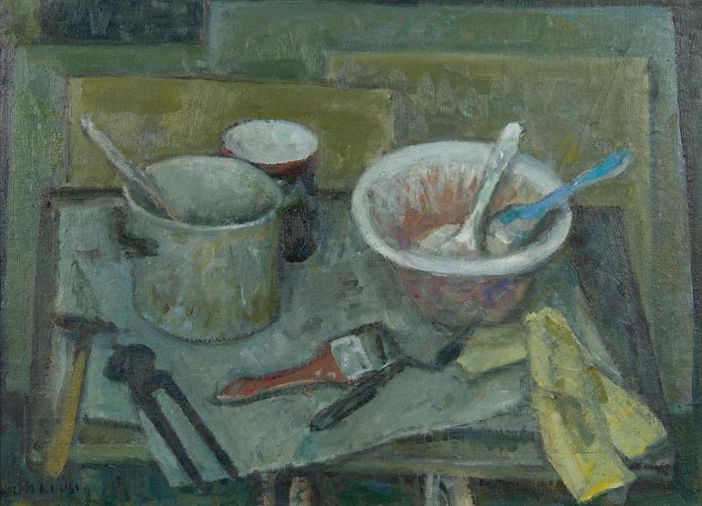 Helmi Kuusi, Still Life with Artist's Materials.