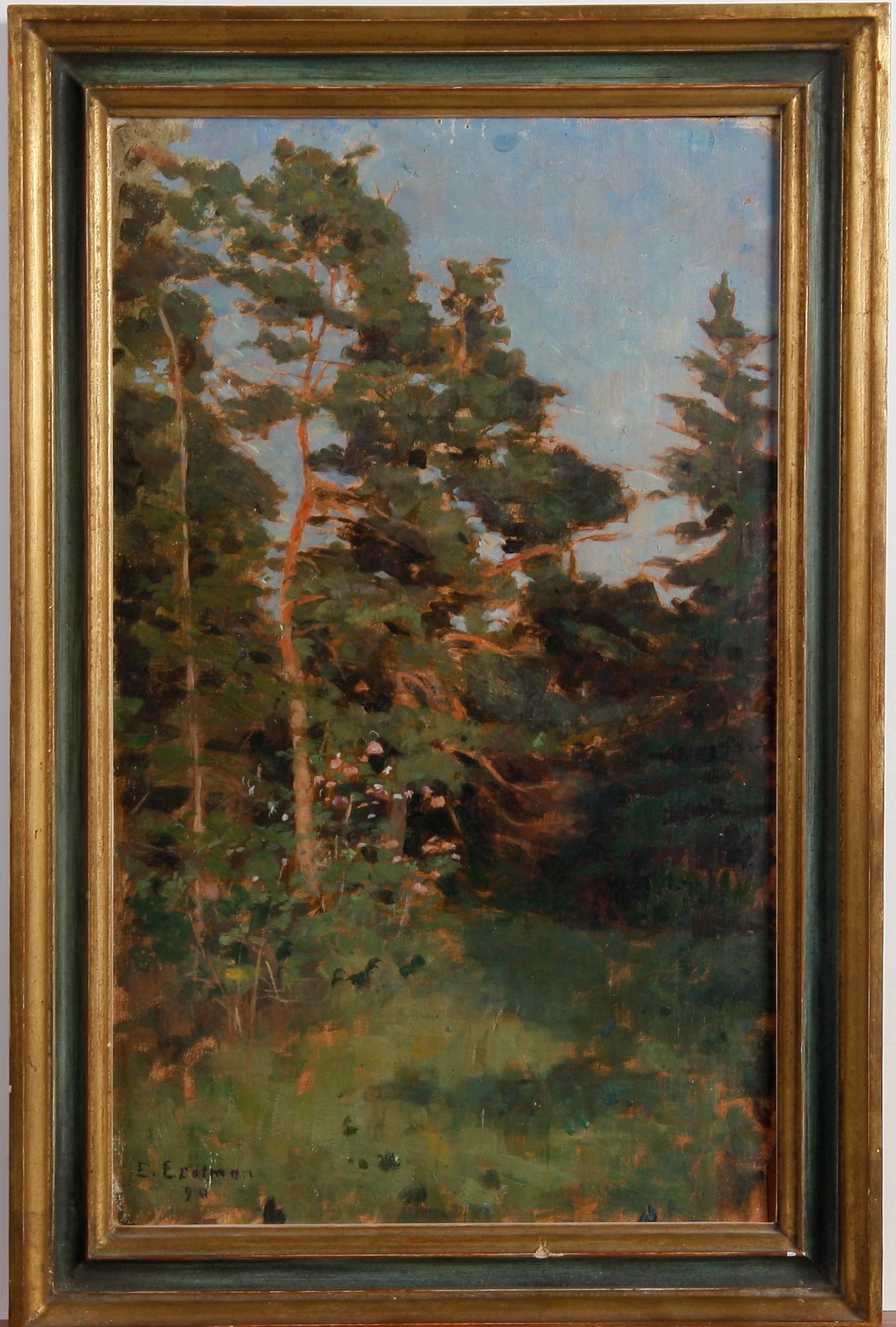 ERDTMAN, ELIAS, 2 st, olja på duk, sign varav en á tergo, dat -85 resp -90.