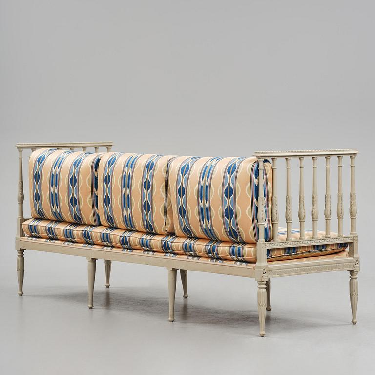 A late gustavian sofa, Stockholm, late 18th century.