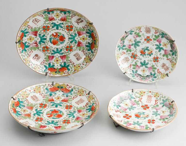 FAT, 4 st (2+2), porslin, Kina, 1900-tal.