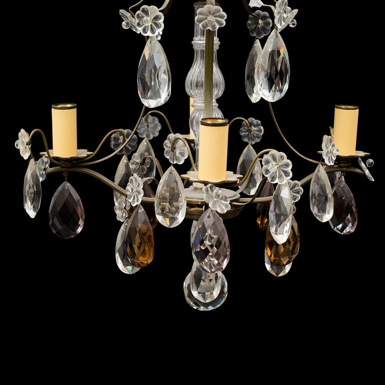 A Rococo style chandelier, 20th Century.