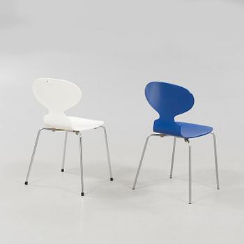 Three"Ant" chairs, designed by Anre Jacobsen for Fritz Hansen, 1970 and 1983.