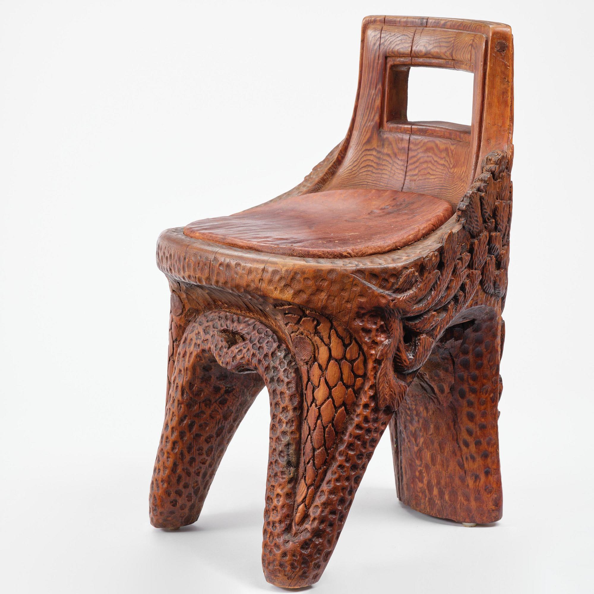 Knut Fjaestad, stabbestol, jugend, Sverige, 1915.