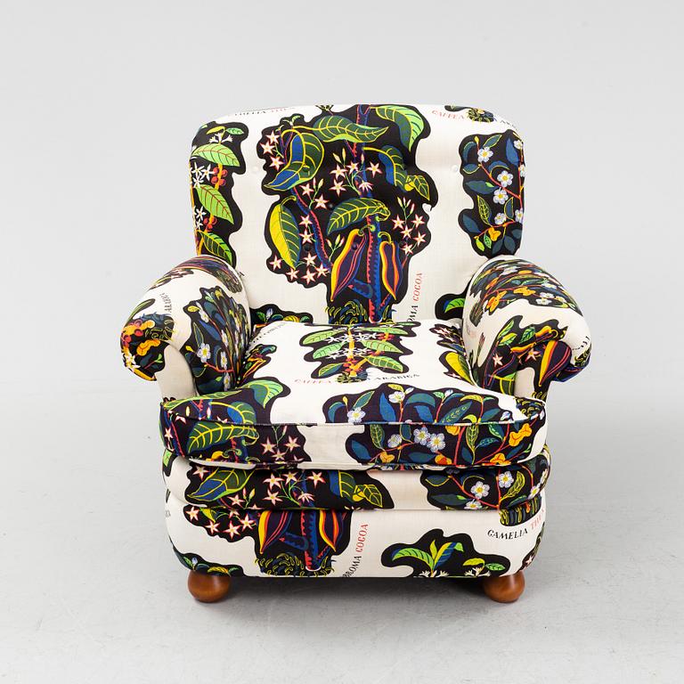 Josef Frank, fåtölj, modell 568, Firma Svenskt Tenn, 2007.