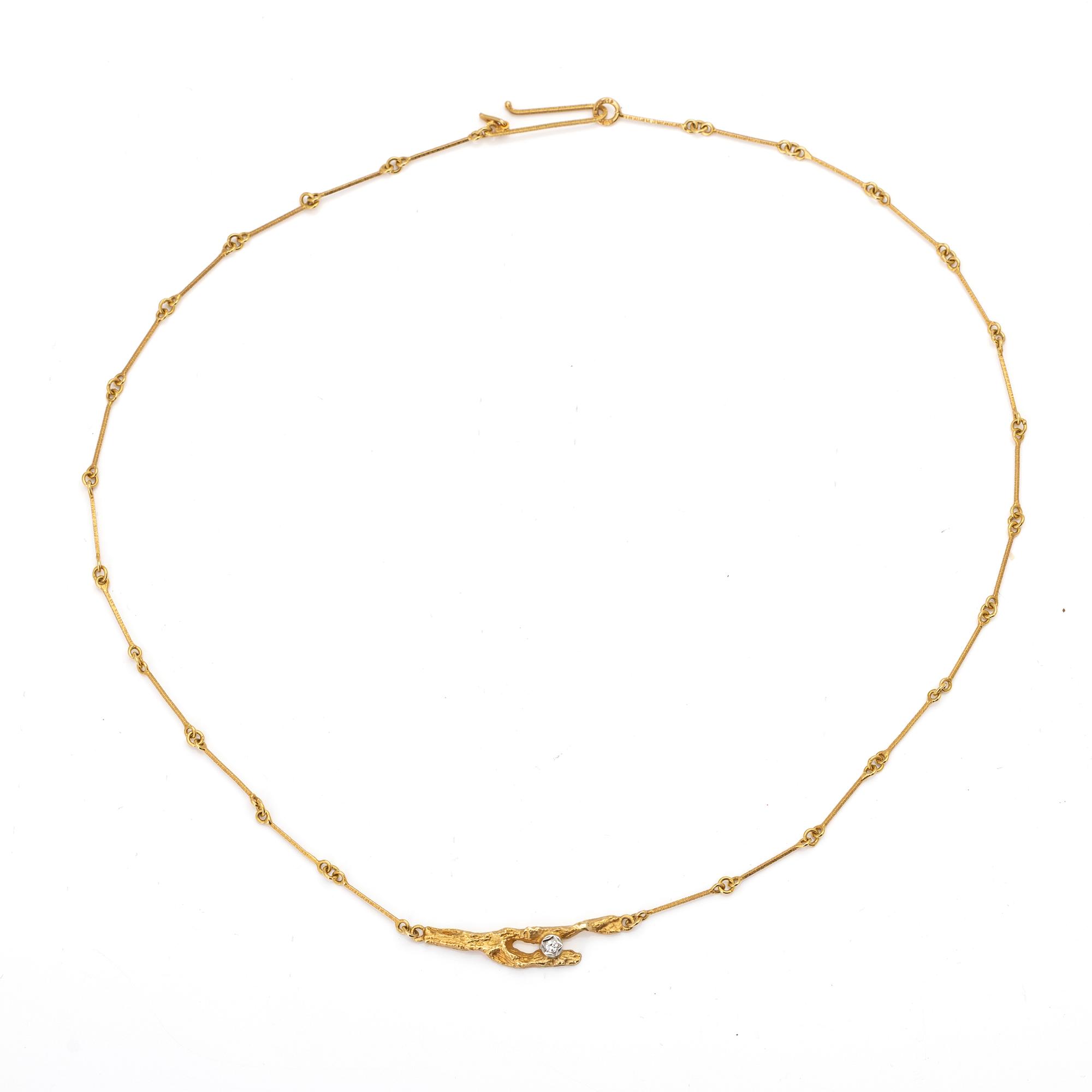 Björn Weckström, Collier, "Diamantknopp", 18K guld, diamant, Lapponia.