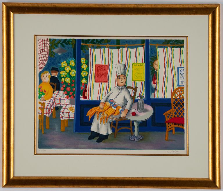 Lennart Jirlow, lithograph in colors, signed and numbered 13/180.