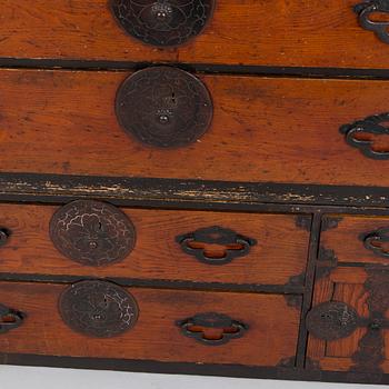 A Corean chest of drawers, mid-20th century.