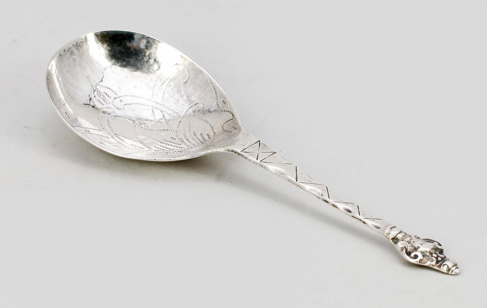 SUPESKED, silver, Johan Petterson Berg, Norrköping, verksam 1727-1762(68). Tot vikt ca 28g.