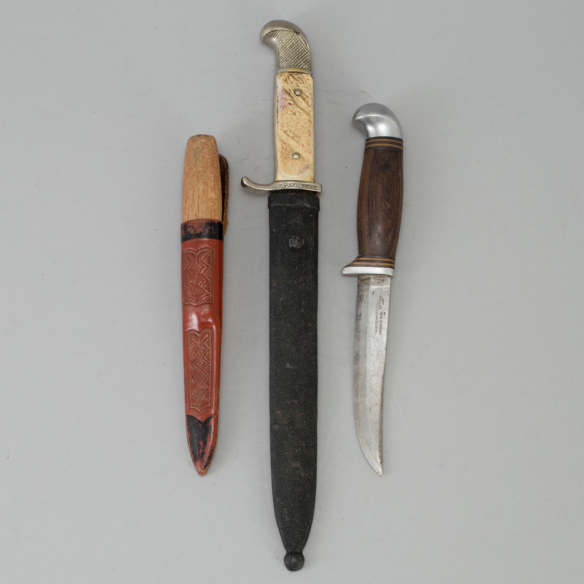 THREE KNIVES by Erik Frost, Mora.