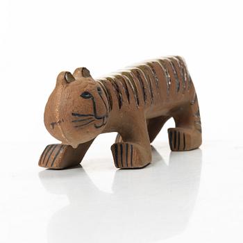 Lisa Larson, a 'tiger' stoneware figurine from the series 'Afrika', Gustavsberg, in production 1965-75.