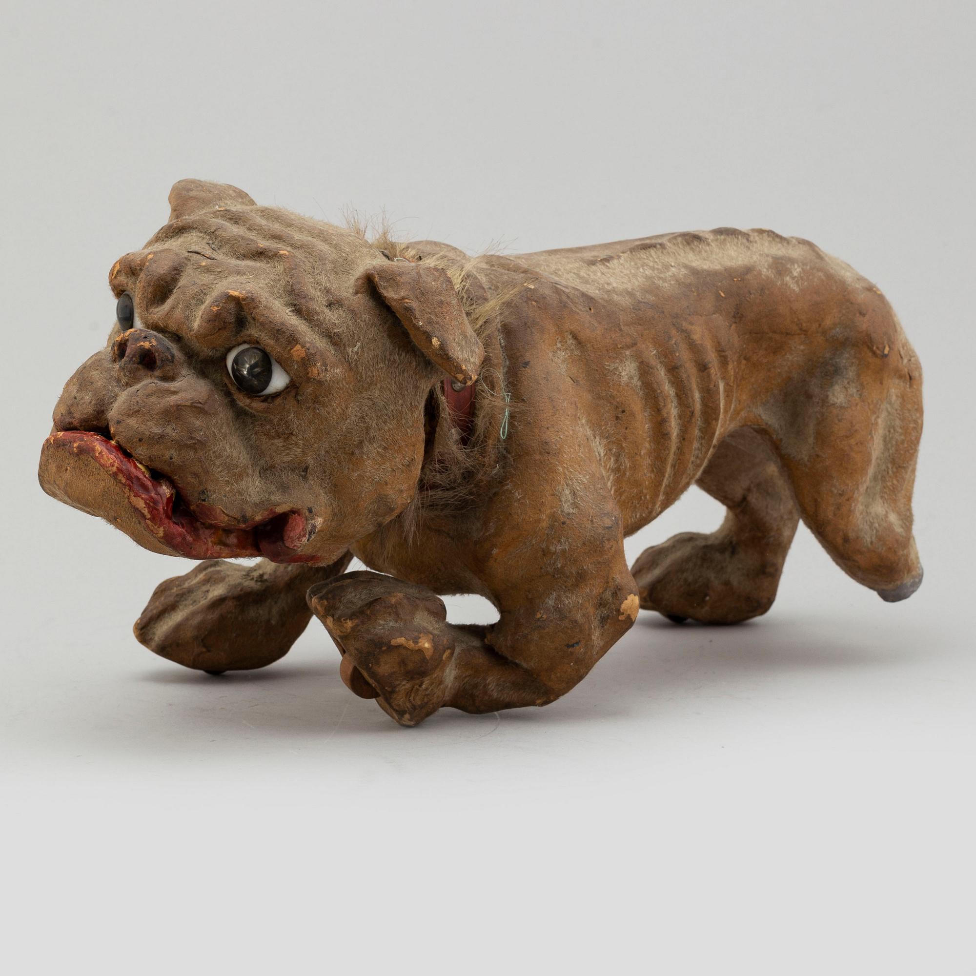 HUND, papier maché, Frankrike, omkring år 1900.