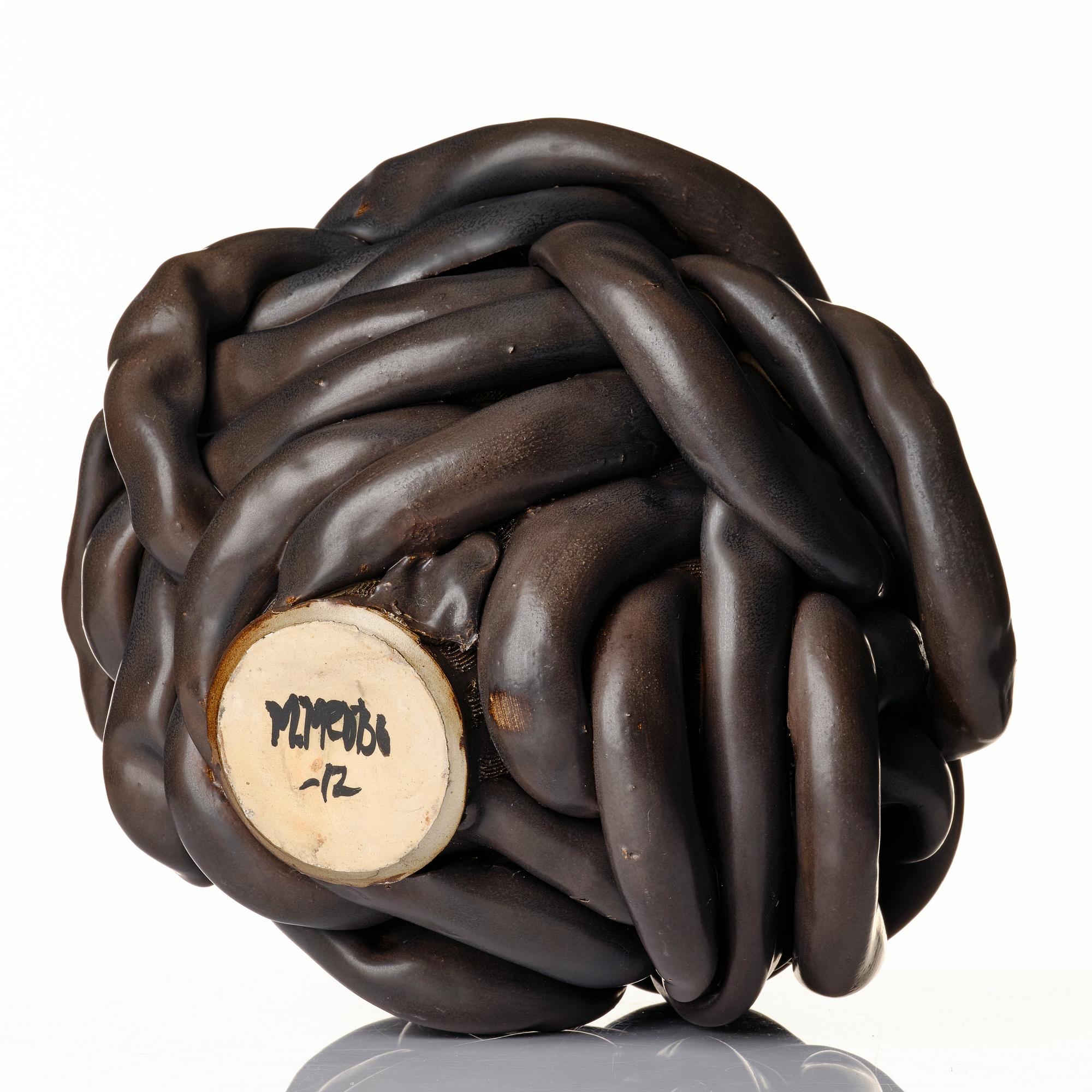 Mårten Medbo, a glazed stoneware sculpture, "Hose", dated 2012.