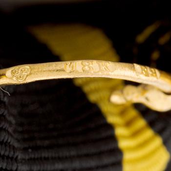 Medalj, guld, "För trohet och flit", Kongl. Sällskapet Pro Patria, Gustaf VI Adolf, 1956.