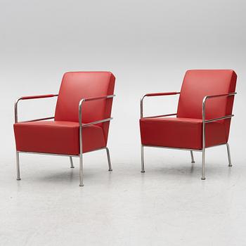 Gunilla Allard, a pair of armchairs with footstools, 'Cinema', Lammhults.