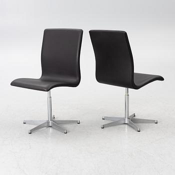 Arne Jacobsen, Stolar 4 st. "Oxford Chair", Fritz Hansen, Danmark.