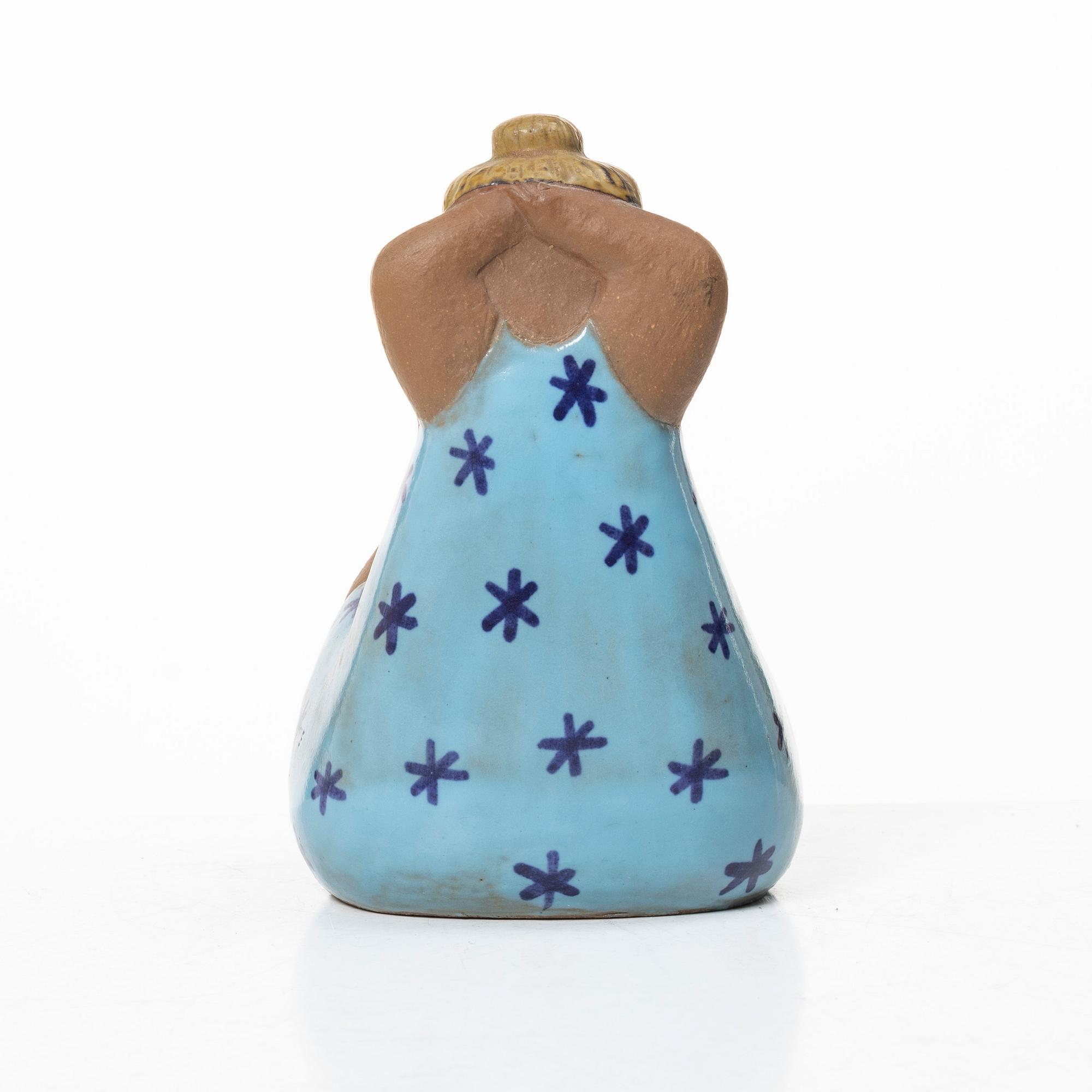 Lisa Larson, an 'Emma' stoneware figurine from the series 'ABC-flickorna', Gustavsberg, Sweden.