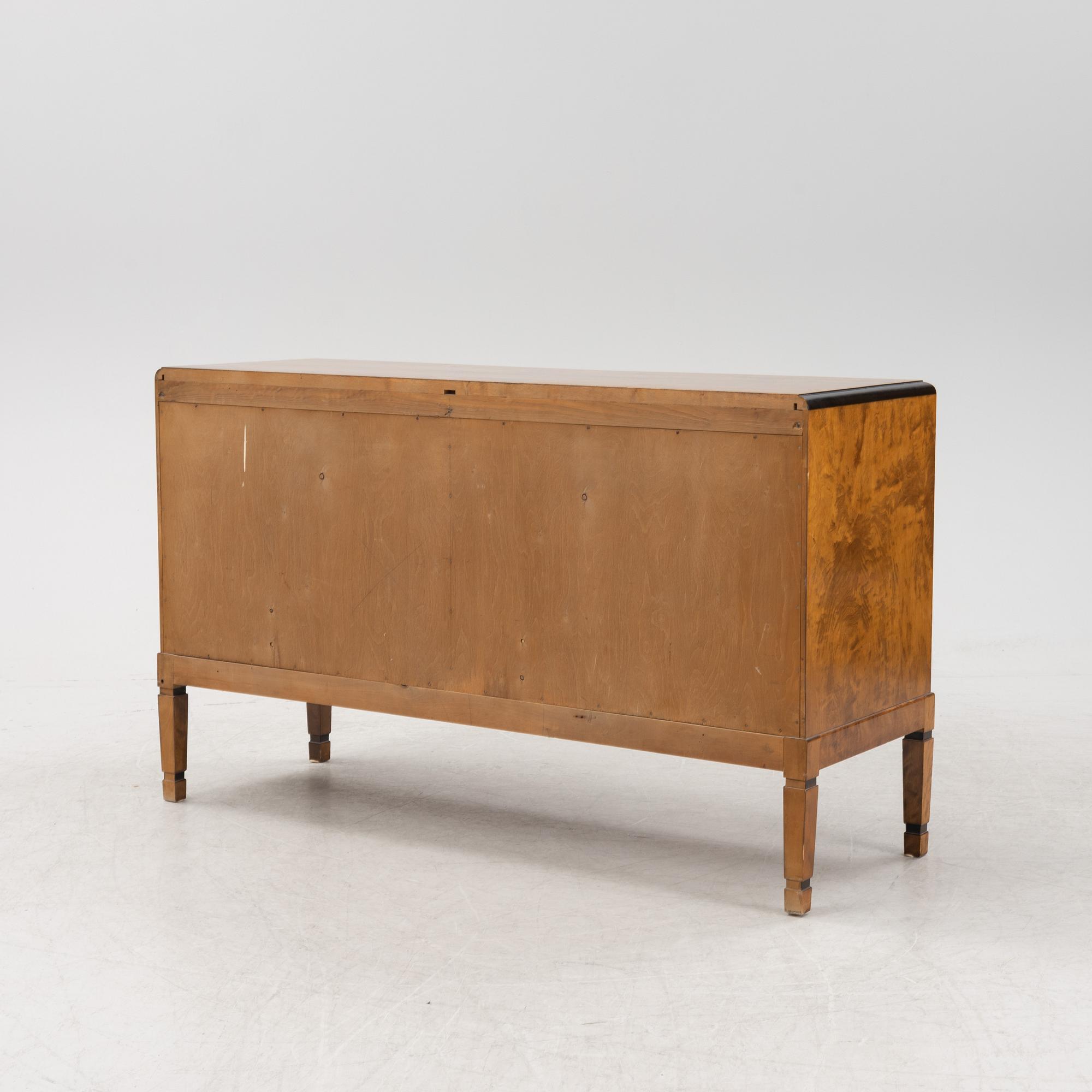 A birch veneered sideboard, Swedish Grace, 1930s.