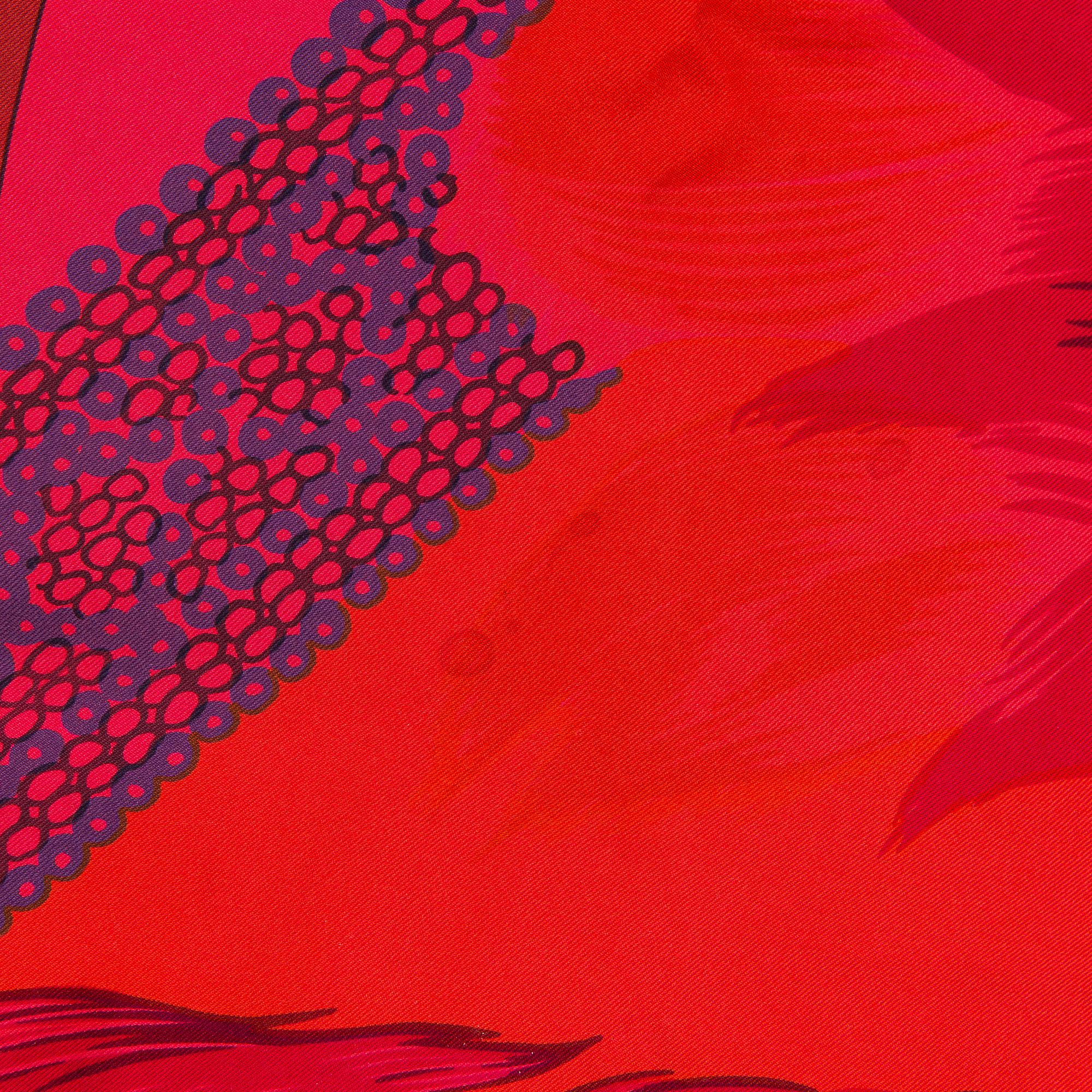 Hermès, a 'Brazil' silk shawl/scarf.