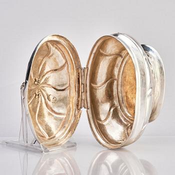 A Swedish 18th century silver sugar-casket, mark of Anders Reutz, Göteborg 1767.