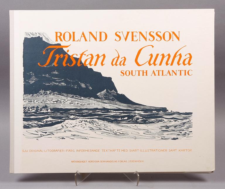 SVENSSON, ROLAND, mapp med litografier, 7 litografier, "Tristan da Cunha", sign o numr 45/75.