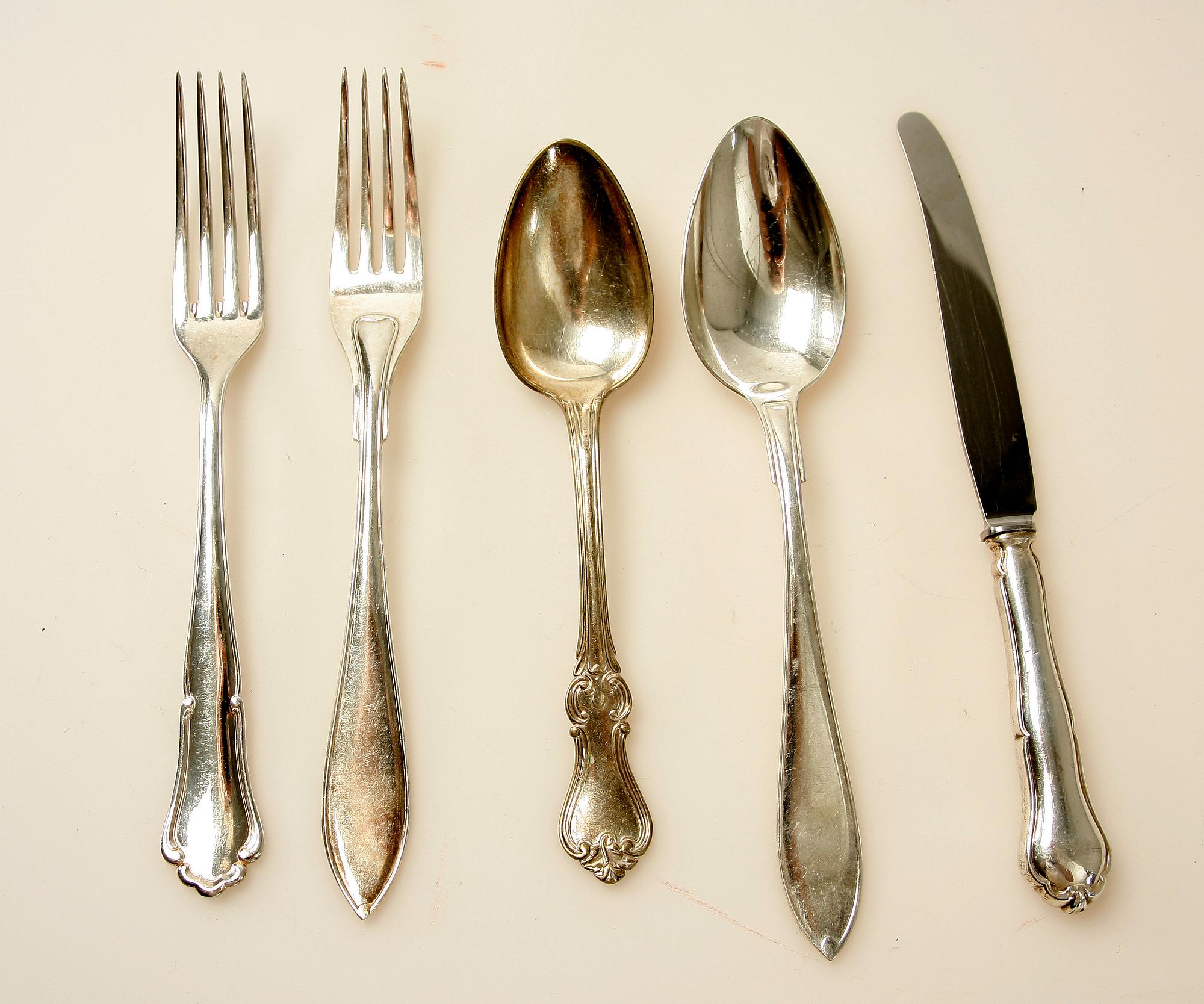 PARTI BESTICK, 34 delar, nysilver, bl.a. modell  "Olga".