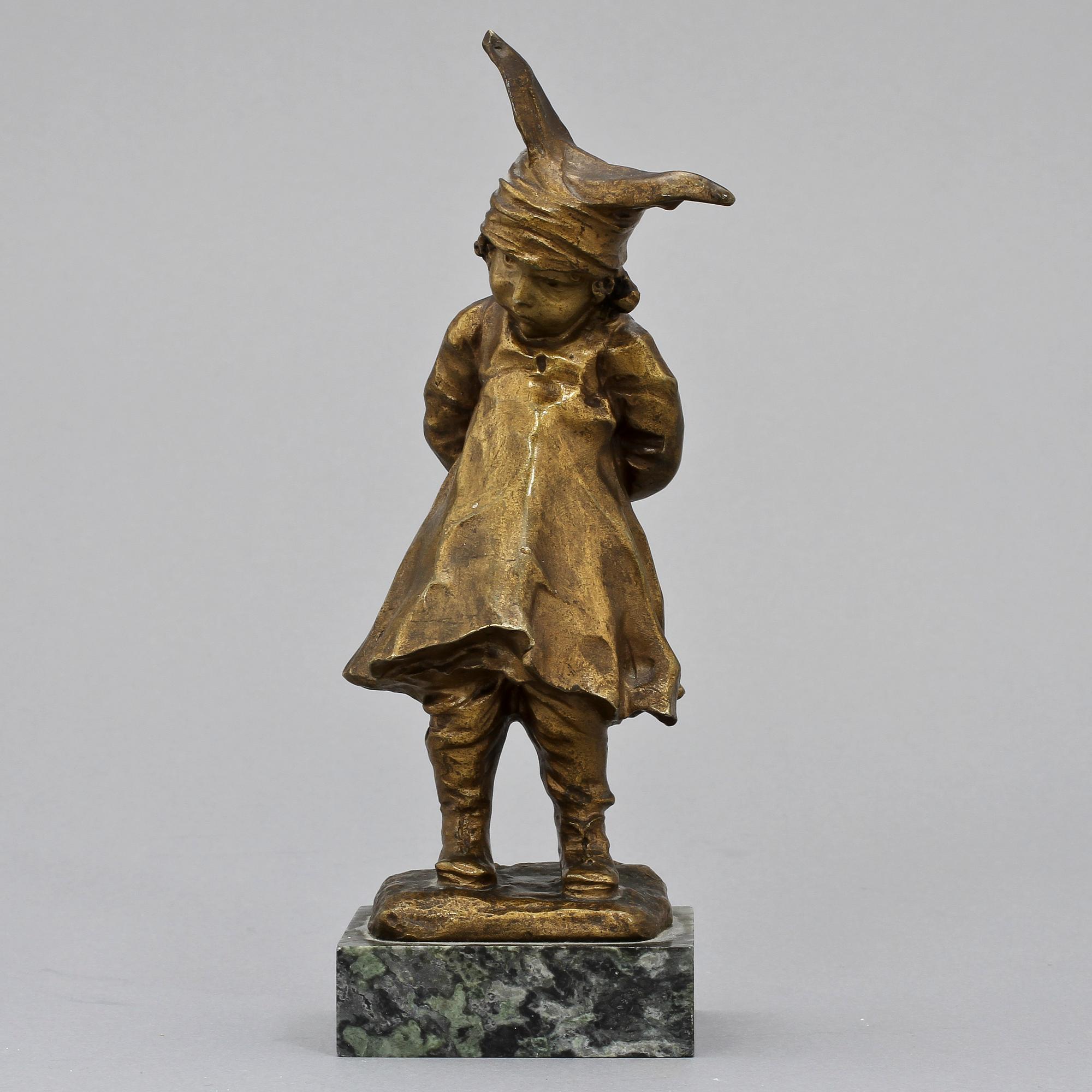 LUCIEN ALLIOT, brons, skulptur, sign.