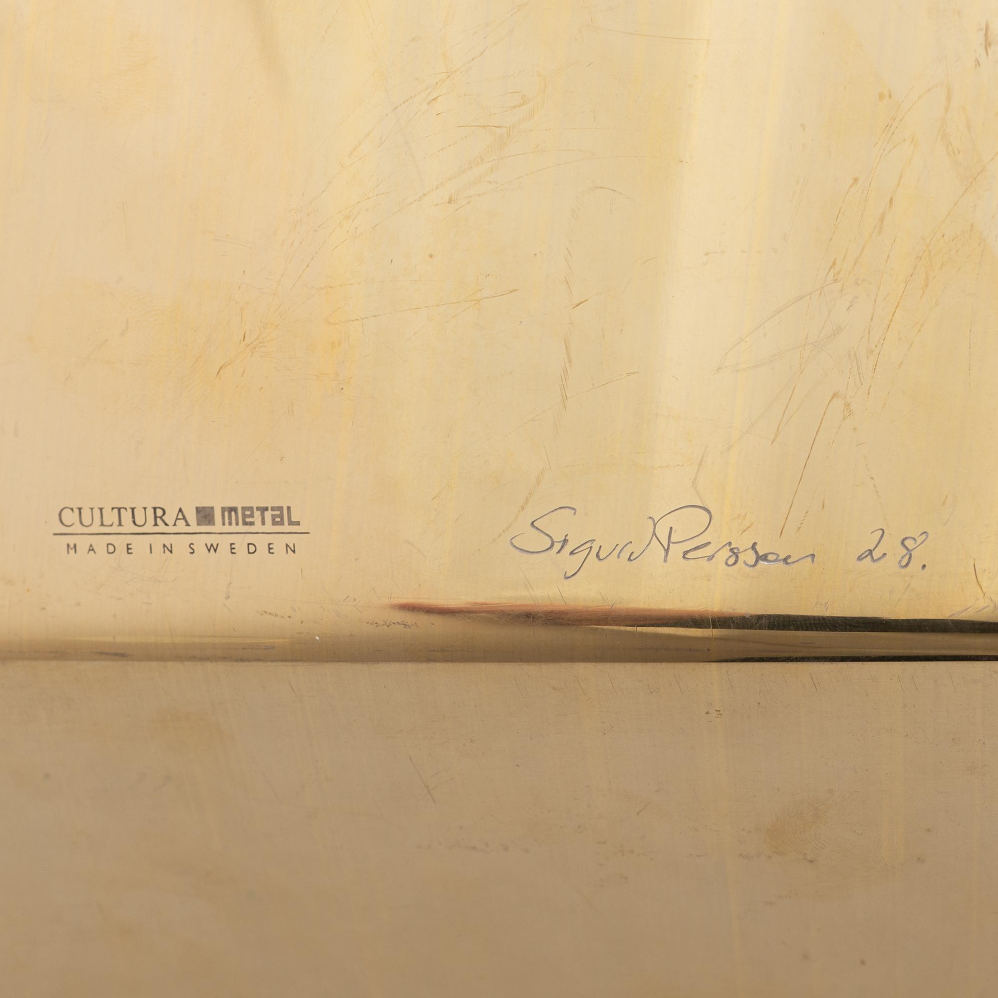 SIGURD PERSSON, a dish, Cultura Metal, Sweden.