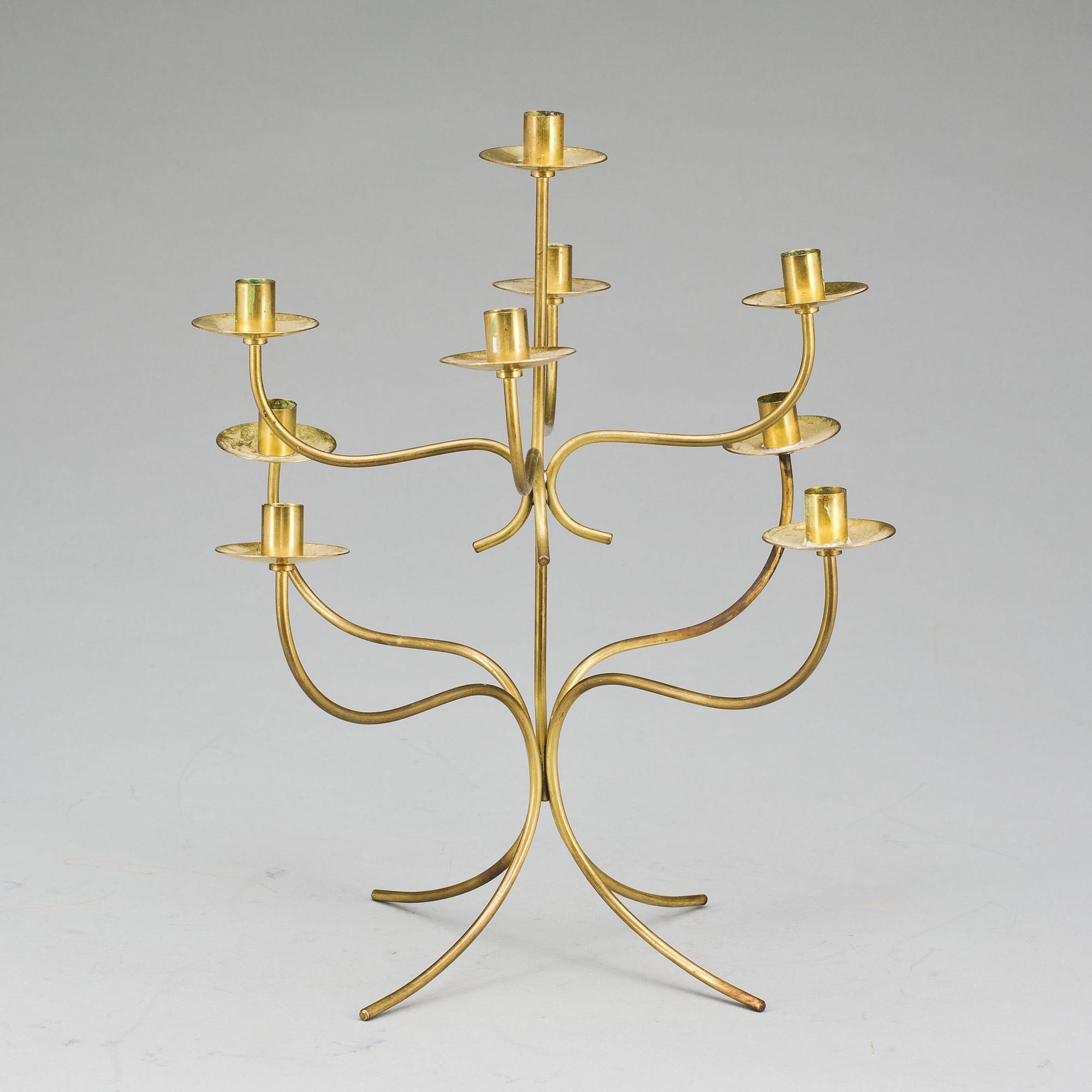 LJUSSTAKE, mässing, märkt Made in Sweden.