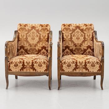 A pair of armchairs, Sweden, 1920s/30s.