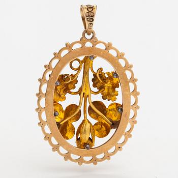 Riipus, 14K kultaa. Oskar Lindroos, Helsinki 1948.