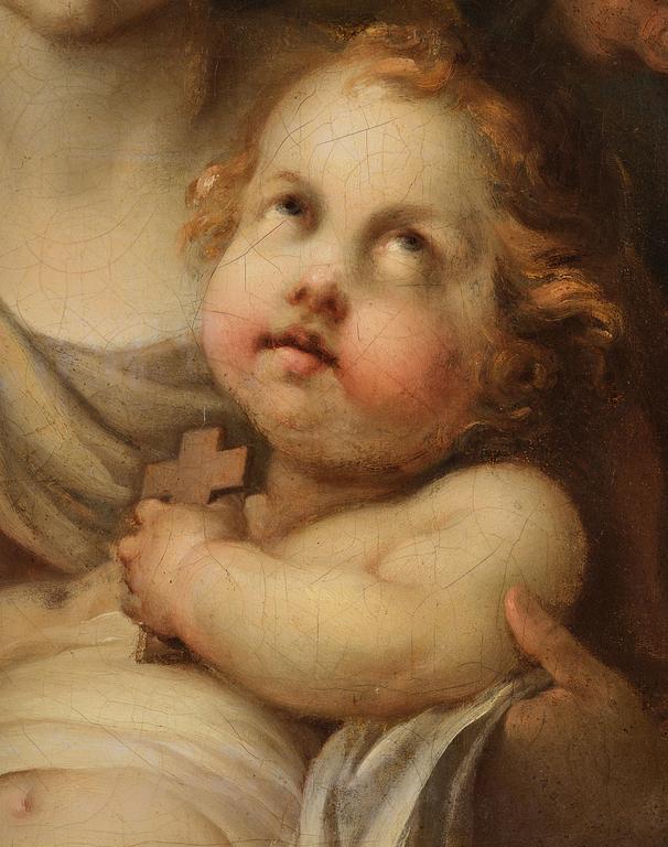 Annibale Carracci, follower of, The Holy Family with John the Baptist.