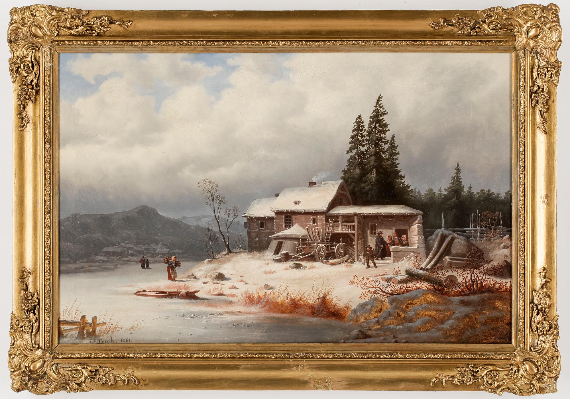CHRISTIAN FEGHT, olja på duk. Signerad och daterad 1861.