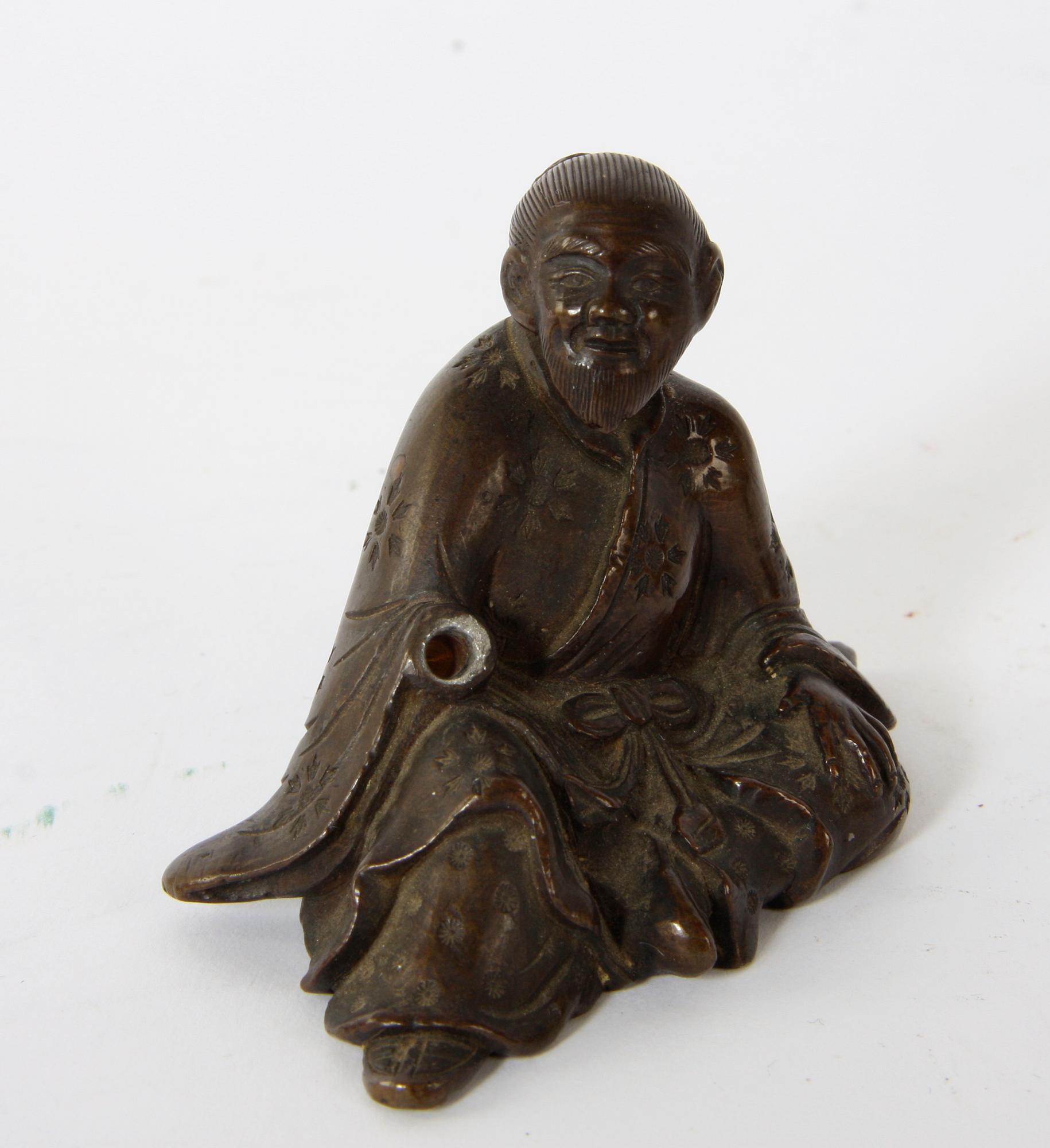 FIGURINER, 4 st, brons, trol Japan.