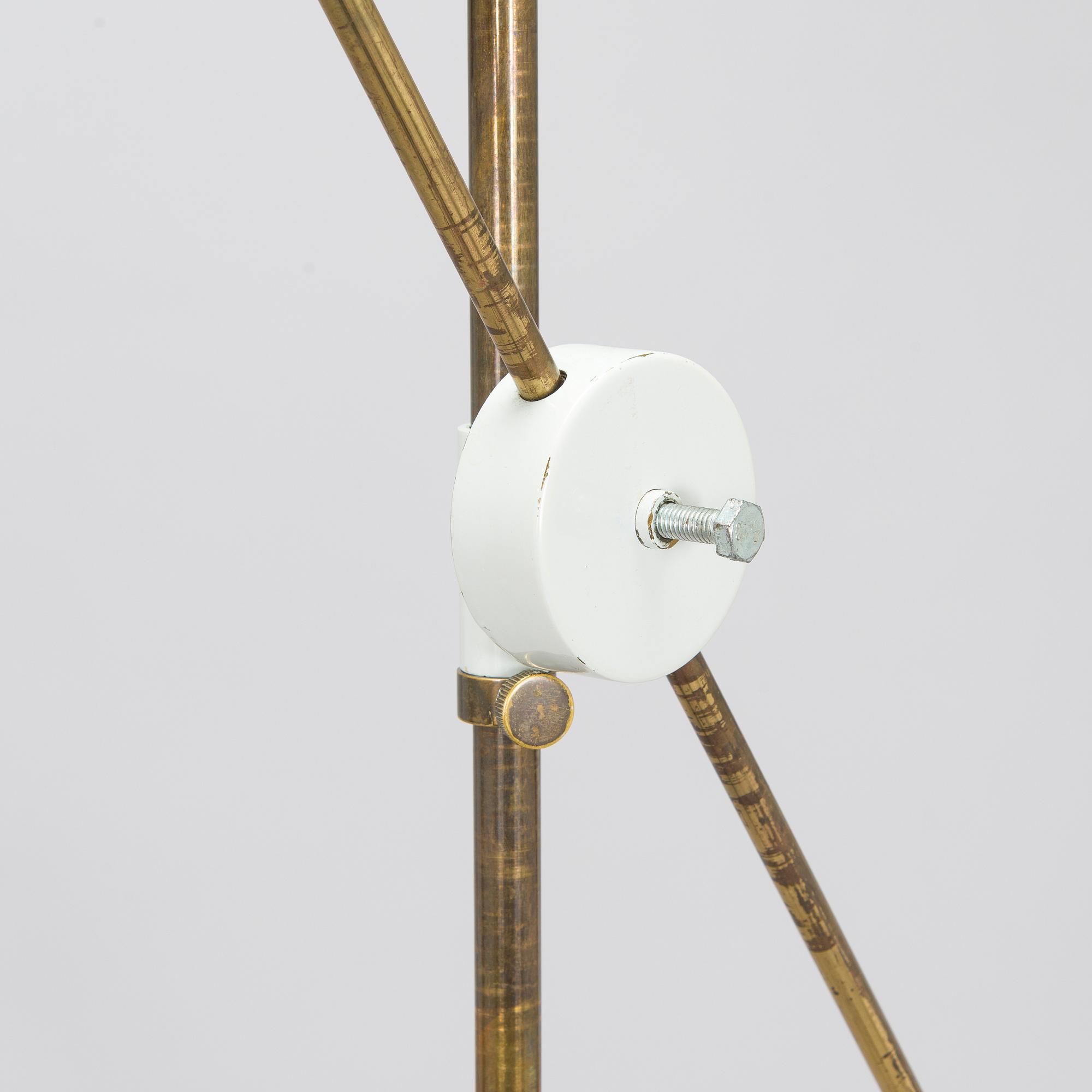 A mid-20th century floor lamp, possibly prototype, Aarne Ervi Architect's office, manufacturer Taito.