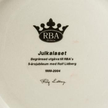 JULSERVIS, 36 delar, flintgods, Rolf Lidberg, "Julkalaset", RBA, 1999-2004.