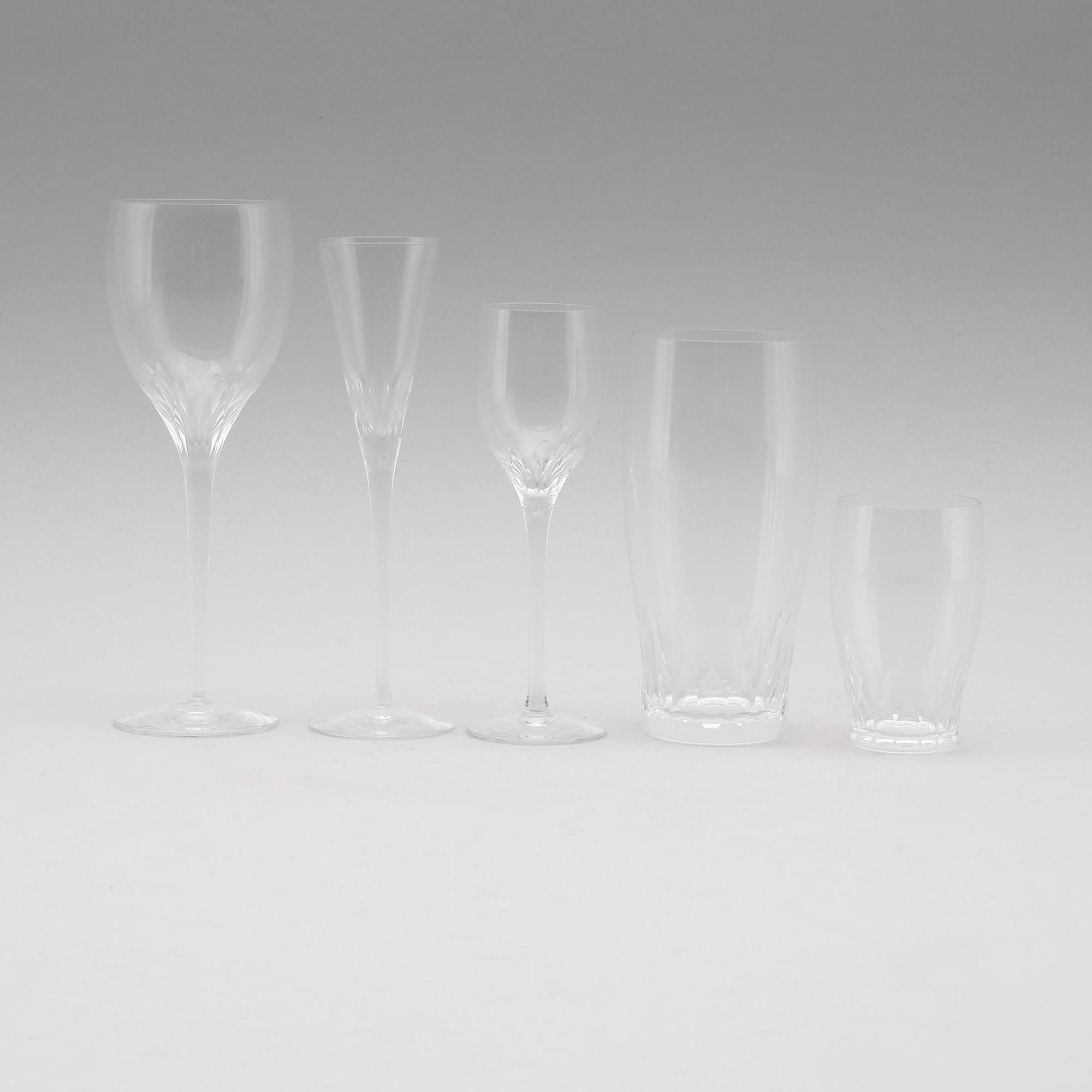 GLASSERVIS, 70 delar, "Prelude", Nils Landberg, Orrefors.