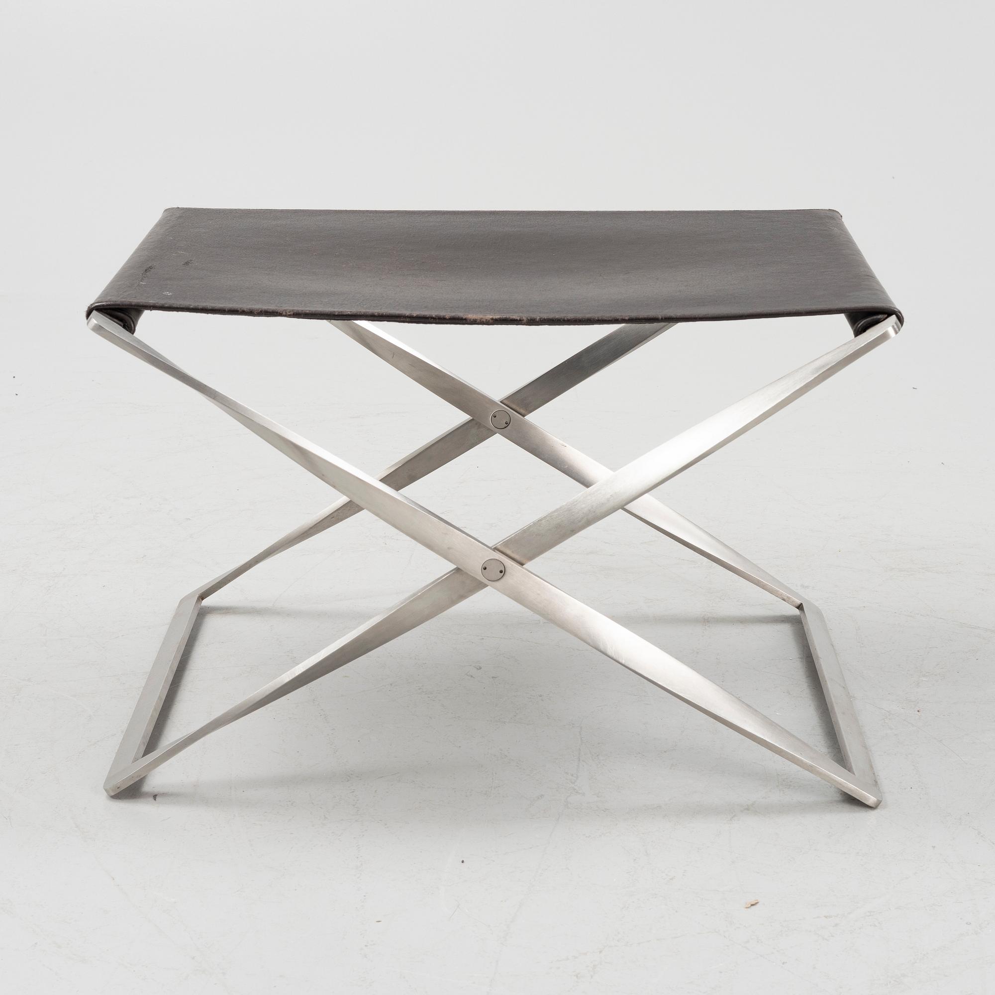 Poul Kjaerholm, a 'PK-91' folding stool, Fritz Hansen, Denmark.