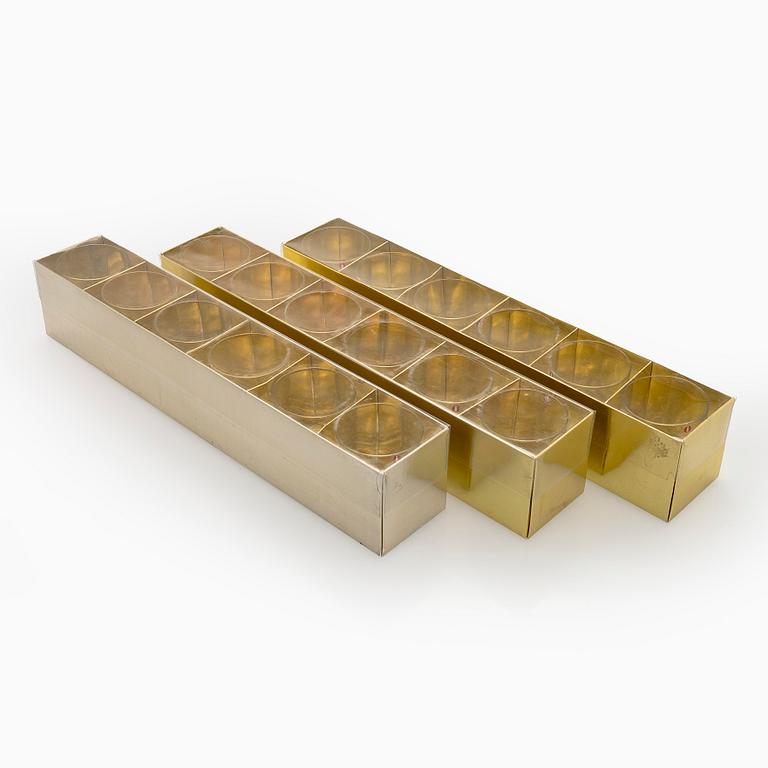 Timo Sarpaneva, drinking glasses, 16 pcs, "Helminauha" (Pearl Band), Iittala 1964-1973.